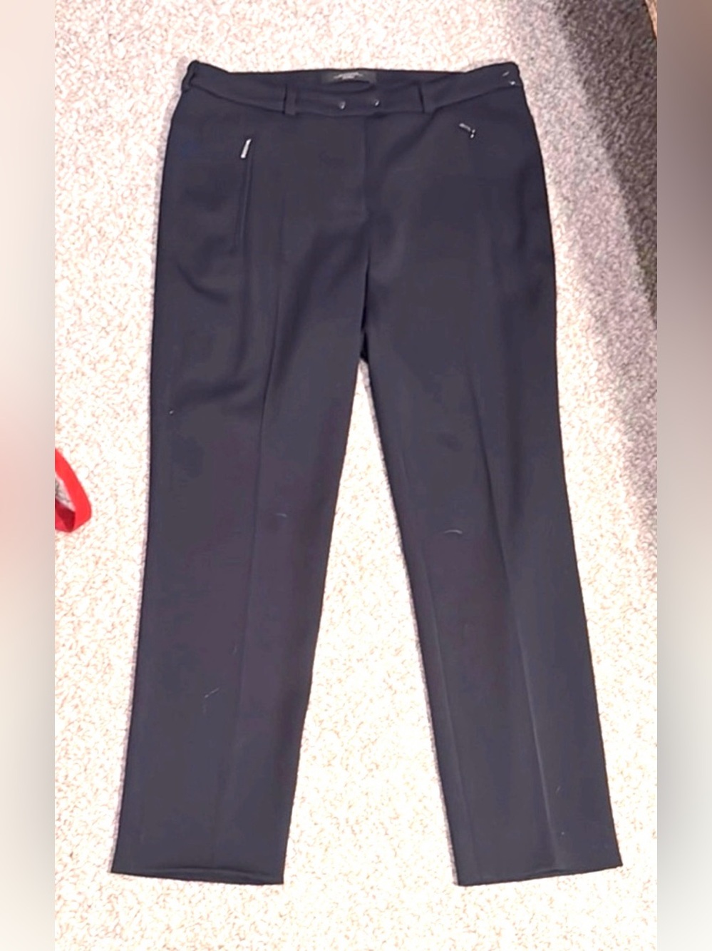 Weekend Max Mara Cigarette Fit W13 Stretch Navy Blue Straight Leg Pants Size 6